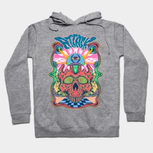 Psychedelic Skull Head Attack Hoodie